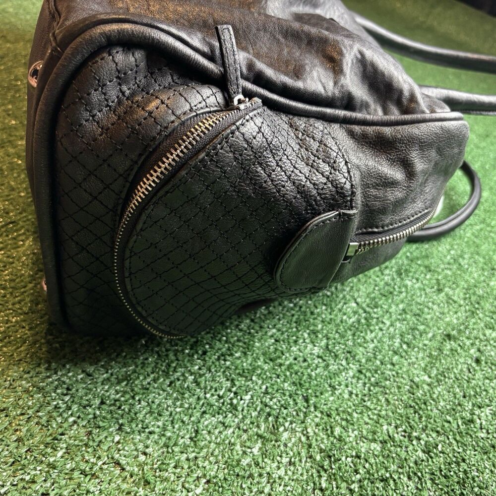 CHANEL Coco Mark Matelasse Boston Bag Travel Black Large Bowling Bag Authentic - Picture 10 of 16